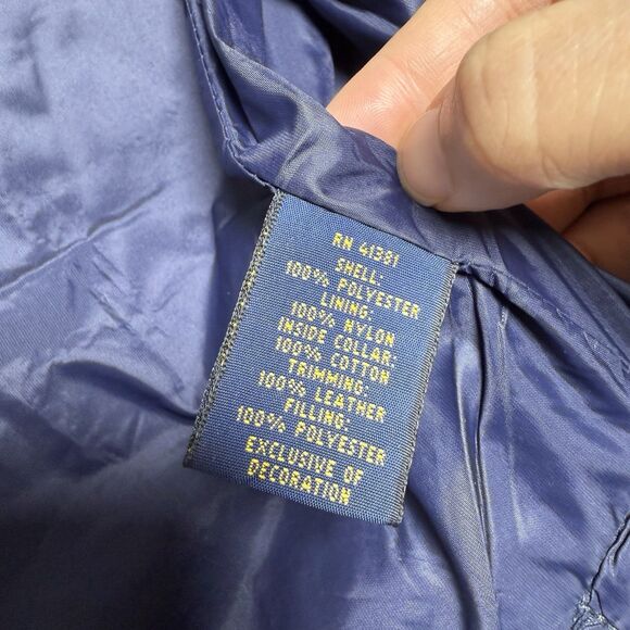 Polo Ralph Lauren Mens Quilted Vest Size XL Green Plaid Corduroy Collar Puffer - Picture 5 of 9